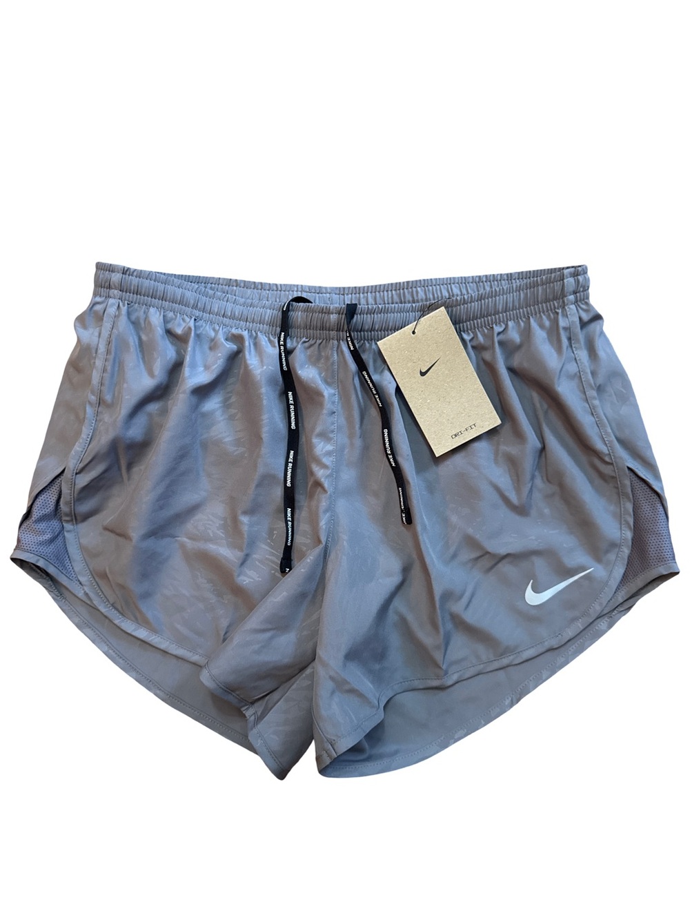 Nike Running Women’s Athletic Gray Shorts Lined Size Medium NWT’S Logo Swoosh